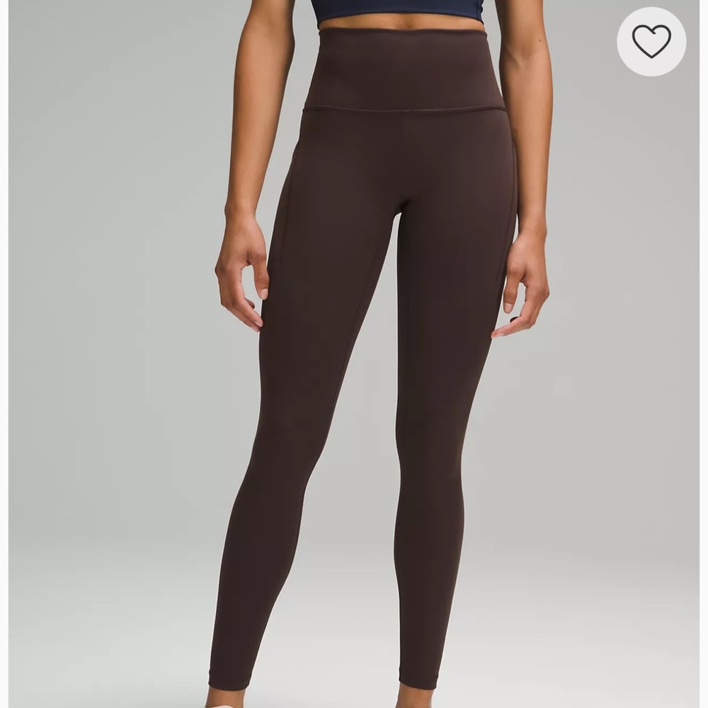 Lululemon Espresso Size 10 Wunder Train 28“ with Pockets